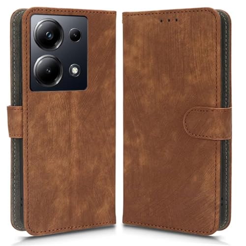 Hülle Kompatibel mit Xiaomi Poco M6 Pro 4G / Redmi Note 13 Pro 4G, RFID-Blockierung, Magnetisches Flip-Leder, Stoßfeste Schutzabdeckung mit Kartenfächern und Ständer von PAIX