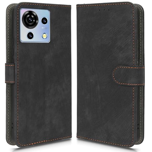 Hülle Kompatibel mit ZTE Blade V50 Vita 4G, RFID-Blockierung, Magnetisches Flip-Leder, Stoßfeste Schutzabdeckung mit Kartenfächern und Ständer von PAIX