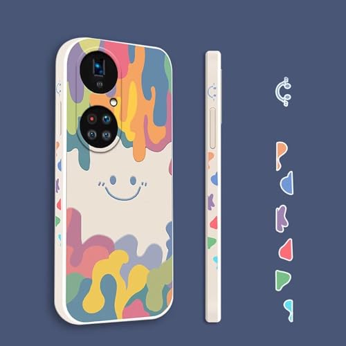 Schutzhülle für Xiaomi Redmi 8, Aquarell-Smiley-Gesicht, Seitenmuster, All-Inclusive-Silikonhülle, Anti-Drop, weiche Handyhülle, Weiß von PAIX