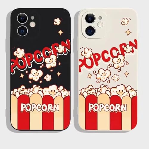 Silikon-Schutzhülle für Xiaomi Poco F5 5G, Motiv: Popcorn-Paar, gerader Rand, Anti-Drop, personalisierbar, weiche Silikonhülle von PAIX