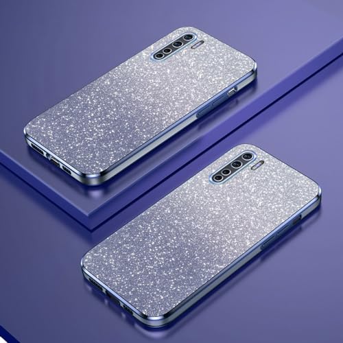 Verlaufsglitzer Elektroplattierte Transparente Hülle Kompatibel mit Oppo A91 Case TPU Schlankem StoßFestem Handyhülle von PAIX