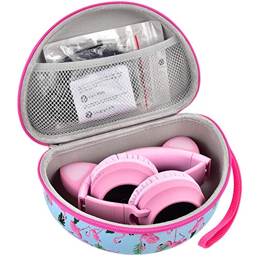 Kopfhörer-Hülle für Riwbox CT-7 Pink / für Jack CT-7S Cat Green 3,5 mm / für iClever IC-HS01 / für Mpow BH297B Wired / für Picun Bluetooth Wireless Over-Ear-Kopfhörer Headset nur für Kinderbox von PAIYULE