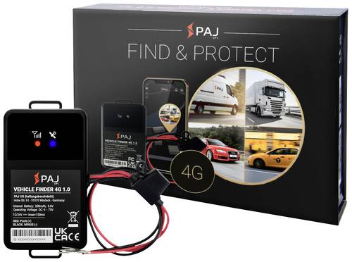 PAJ GPS VEHICLE FINDER 4G 1.0 GPS Ortungssystem Fahrzeugtracker Schwarz von PAJ GPS