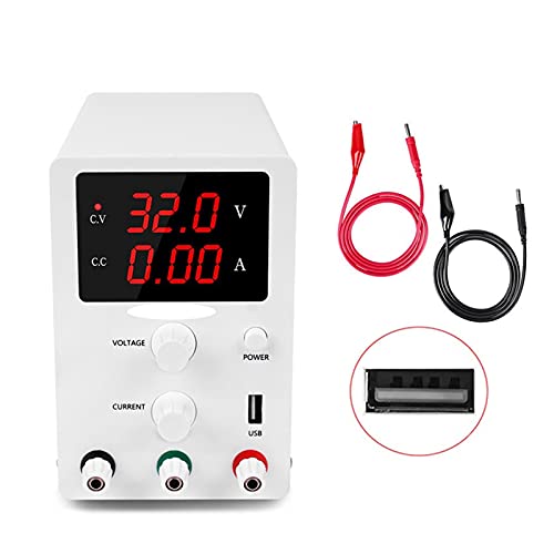 PAKLIF 3 0V 10A. Variabler digital DC Labor wechseln. USB Stromversorgung ADJUSRISCHES Label 6 0V 5A. Spannungsregler for die Telefonreparatur(R-SPS3010-White,110-V) von PAKLIF