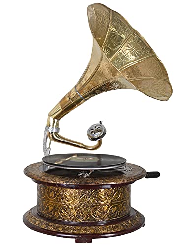 Trichtergrammophon Gold His Masters Voice Grammophon Antik Deko Plattenspieler lup031 Palazzo Exklusiv Trichtergrammophon Gold His Masters Voice Grammophon Antik Deko Plattenspieler lup031 Palazzo Exklusiv von PALAZZO INT