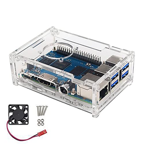 Palumma Schutzhülle für Banana Pi M5, transparent, transparent, für Banana Pi M5, Acrylgehäuse (B) von PALUMMA