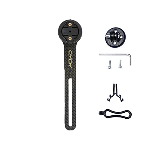 Palumma Fahrrad-Computer-Halterung, Kohlefaser-Fahrradlenkerhalterung, Verlängerungshalterung für Garmin Edge Serie (für Garmin & Mattschwarz) von PALUMMA