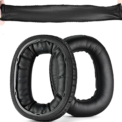 Palumma Protein Leder Ersatz Ohrpolster für MARSHALL Monitor II 2 ANC Wireless Kopfhörer EarPads mit Kopfhörern Ersatz Kopfband Kissen von PALUMMA