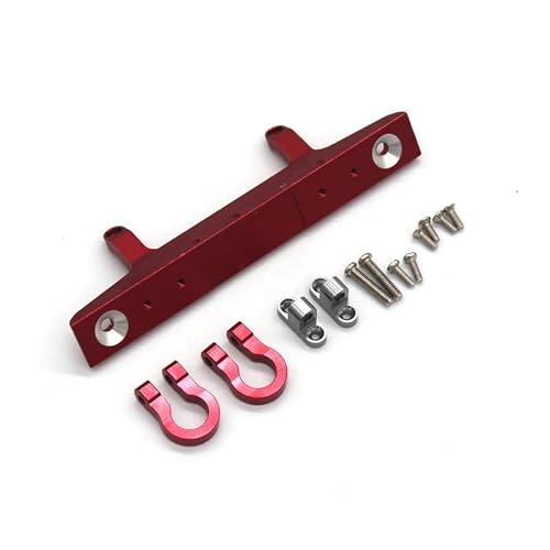 Palumma RC Auto-Stoßstange, Aluminiumlegierung, vordere Stoßstangenhalterung für FMS 1/24 Power Wagon FCX24 Stoßstangen-Upgrades Teile (rot) von PALUMMA