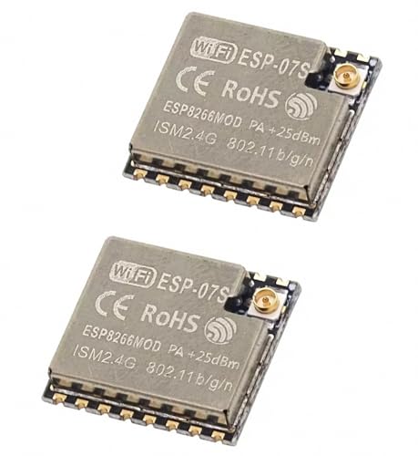 PAMEENCOS für 2 Stück ESP8266 ESP-07S Serielles WiFi-Modul Industriequalität Drahtloses Modul von PAMEENCOS