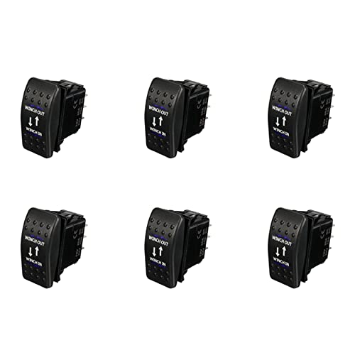 PAMENET 6 x 12 V 20 A Winde in Seilwinde Out ON-OFF-ON Wippschalter 7-polig LED Blau PAMENET 6 x 12 V 20 A Winde in Seilwinde Out ON-OFF-ON Wippschalter 7-polig LED Blau von PAMENET