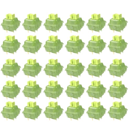 PAMENET V3 Switch Lubed Silent V3 Switches Mechanische Tastatur, linear, taktil, 5-polig, Hot Swap, PA66, vorgeschmiert, POM, grüner Zitronenschaft von PAMENET