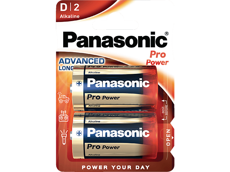 PANASONIC 00215999 LR20PPG/2BP D Batterie, Alkaline, 1.5 Volt von PANASONIC