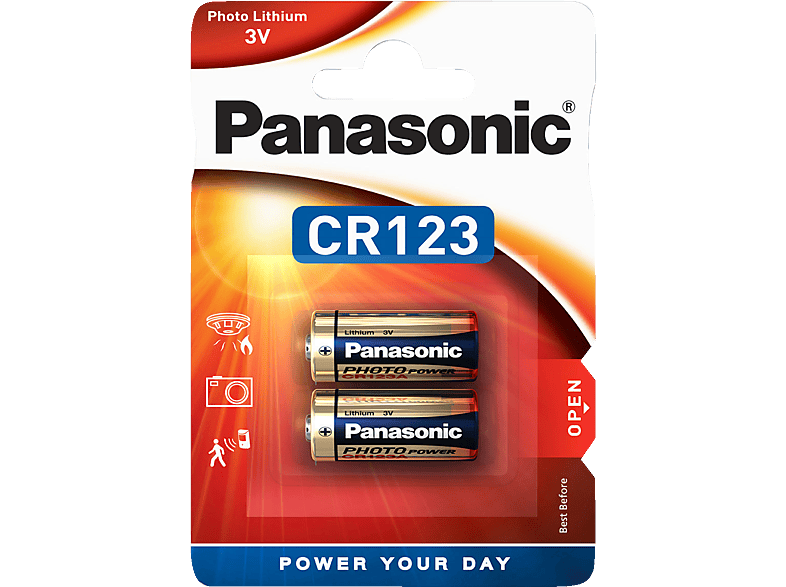 PANASONIC 2B222572 CR123A Batterie, Lithium Metall, 3 Volt PANASONIC 2B222572 CR123A Batterie, Lithium Metall, 3 Volt von PANASONIC