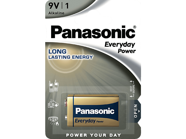 PANASONIC 6LF22EPS/1BP E-Block Batterie, Alkaline, 9 Volt 1 Stück von PANASONIC