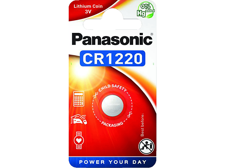 PANASONIC CR 1220EP/1BB CR1220 Knopfzelle, Li-Ion, 3 Volt von PANASONIC