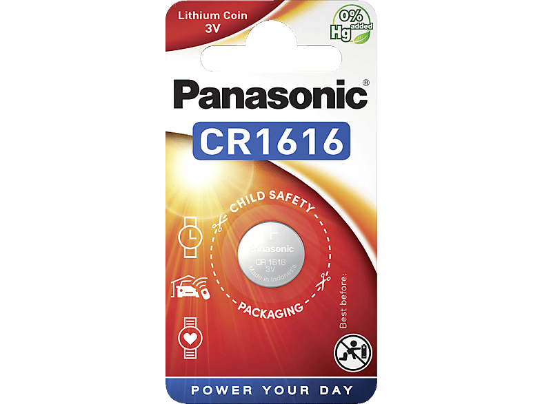 PANASONIC CR 1616EP/1BB CR1616 Knopfzelle, Li-Ion, 3 Volt PANASONIC CR 1616EP/1BB CR1616 Knopfzelle, Li-Ion, 3 Volt von PANASONIC