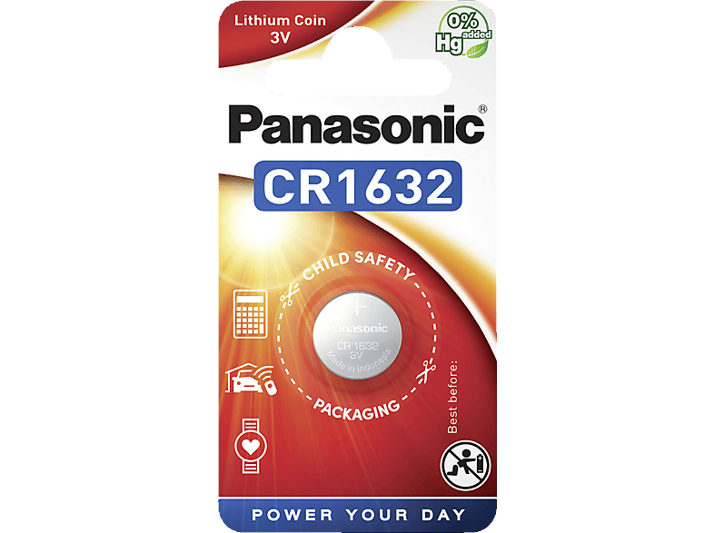PANASONIC CR1632 Knopfzelle, Lithium, 3 Volt von PANASONIC