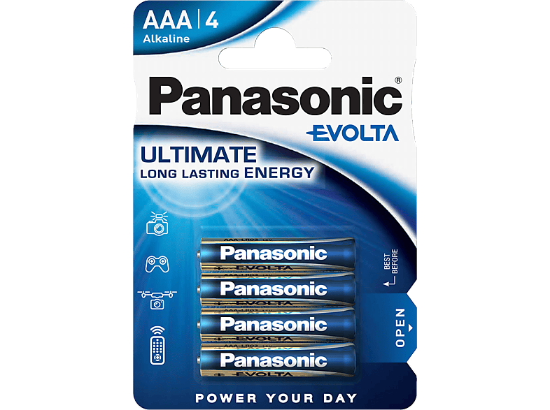 PANASONIC LR03EGE/4BP Evolta AAA Batterie, Alkaline, 1.5 Volt von PANASONIC