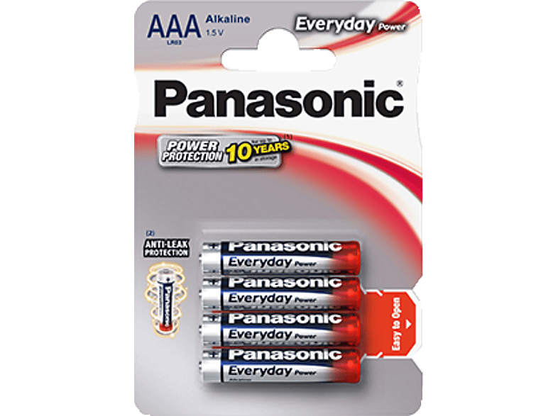 PANASONIC LR03EPS/4BP AAA Batterie, Alkaline, 1.5 Volt 4 Stück von PANASONIC