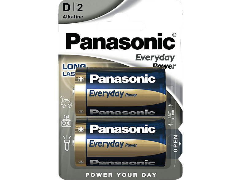 PANASONIC LR20EPS/2BP D Batterie, Alkaline, 1.5 Volt von PANASONIC