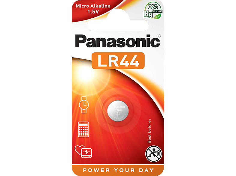 PANASONIC LR44 Batterie, Alkaline, 1.5 Volt von PANASONIC
