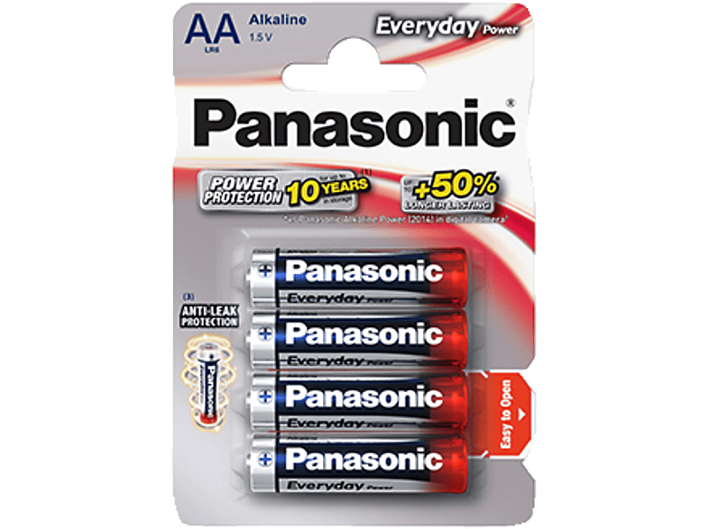 PANASONIC LR6EPS/4BP AA Batterie, Alkaline, 1.5 Volt 4 Stück von PANASONIC