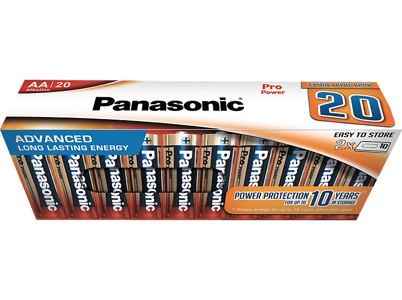 PANASONIC LR6PPG/20CB AA Batterie, Alkaline, 1.5 Volt von PANASONIC