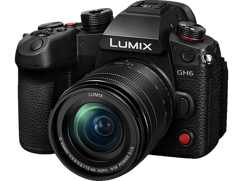 PANASONIC LUMIX DC-GH6M Kit Systemkamera mit Objektiv 12-60 mm, 7,5 cm Display Touchscreen, WLAN von PANASONIC