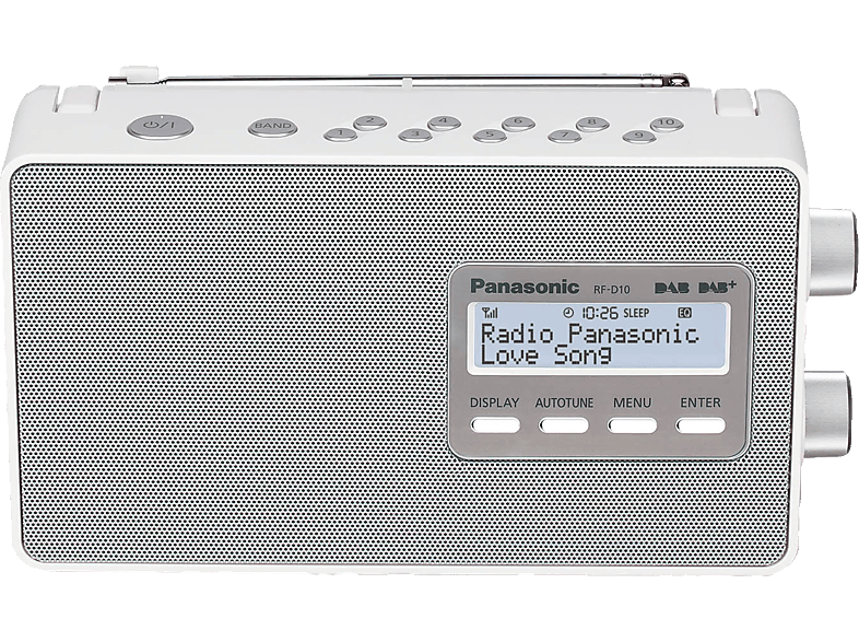 PANASONIC RF-D10 EG-W DAB+ Radio, Tuner/ Analog Tuner, DAB, Weiß von PANASONIC