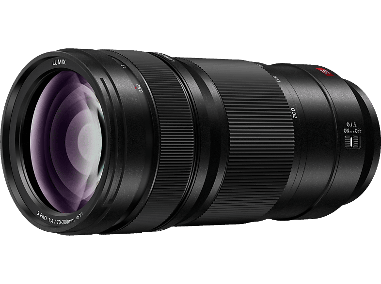 PANASONIC S-R 70200 E 70 mm - 200 f/4 OIS (Objektiv für Panasonic L-Mount, Schwarz) von PANASONIC