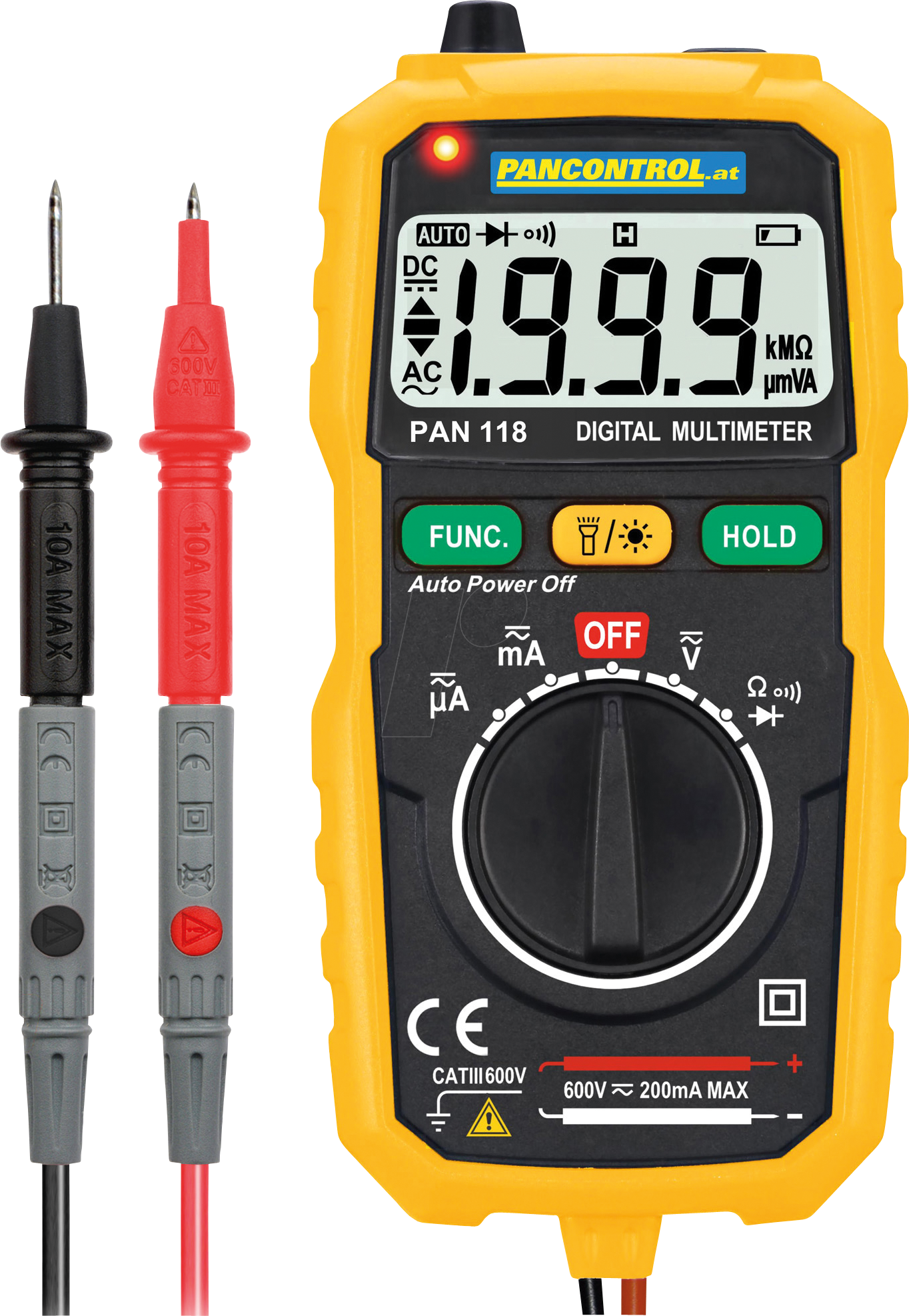 PAN 118 - Multimeter, digital, 600 V von PANCONTROL