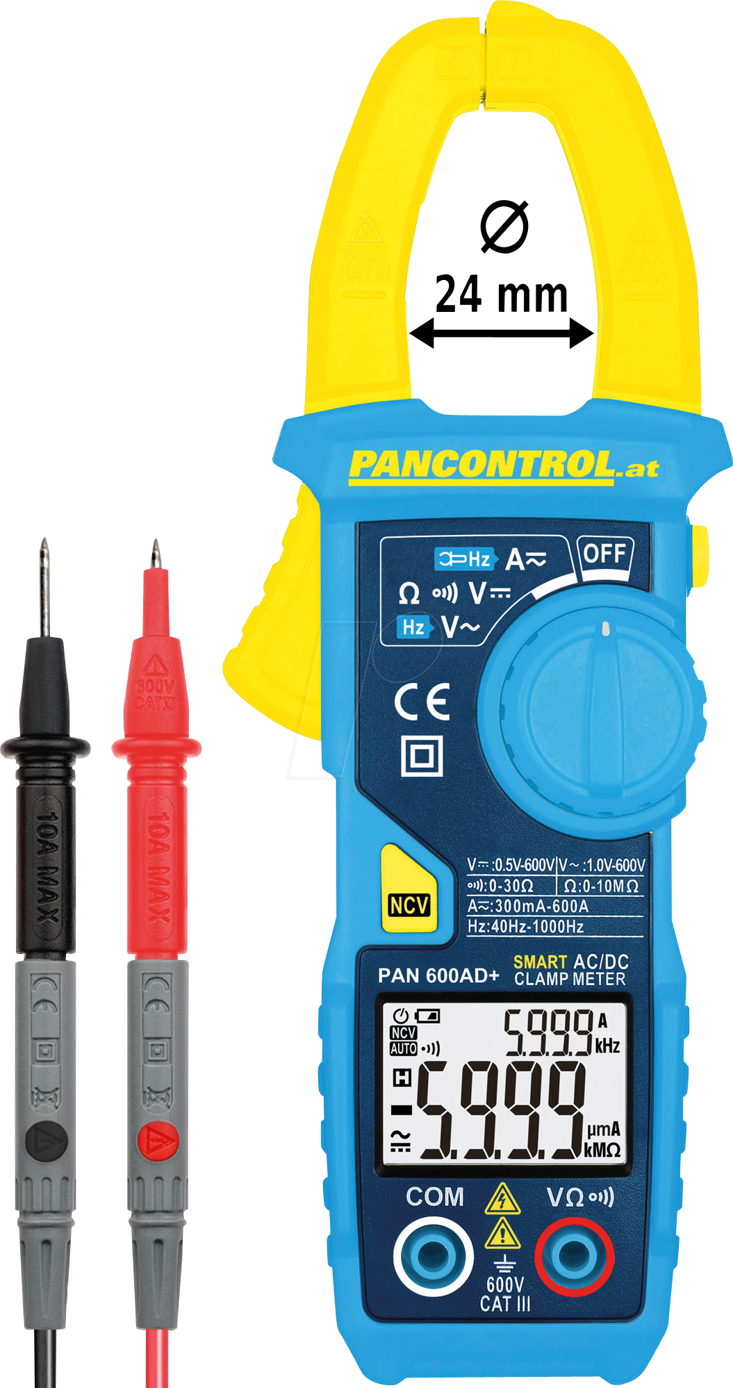 PAN 600AD+ - Stromzange, digital, AC/DC, bis 600 A von PANCONTROL