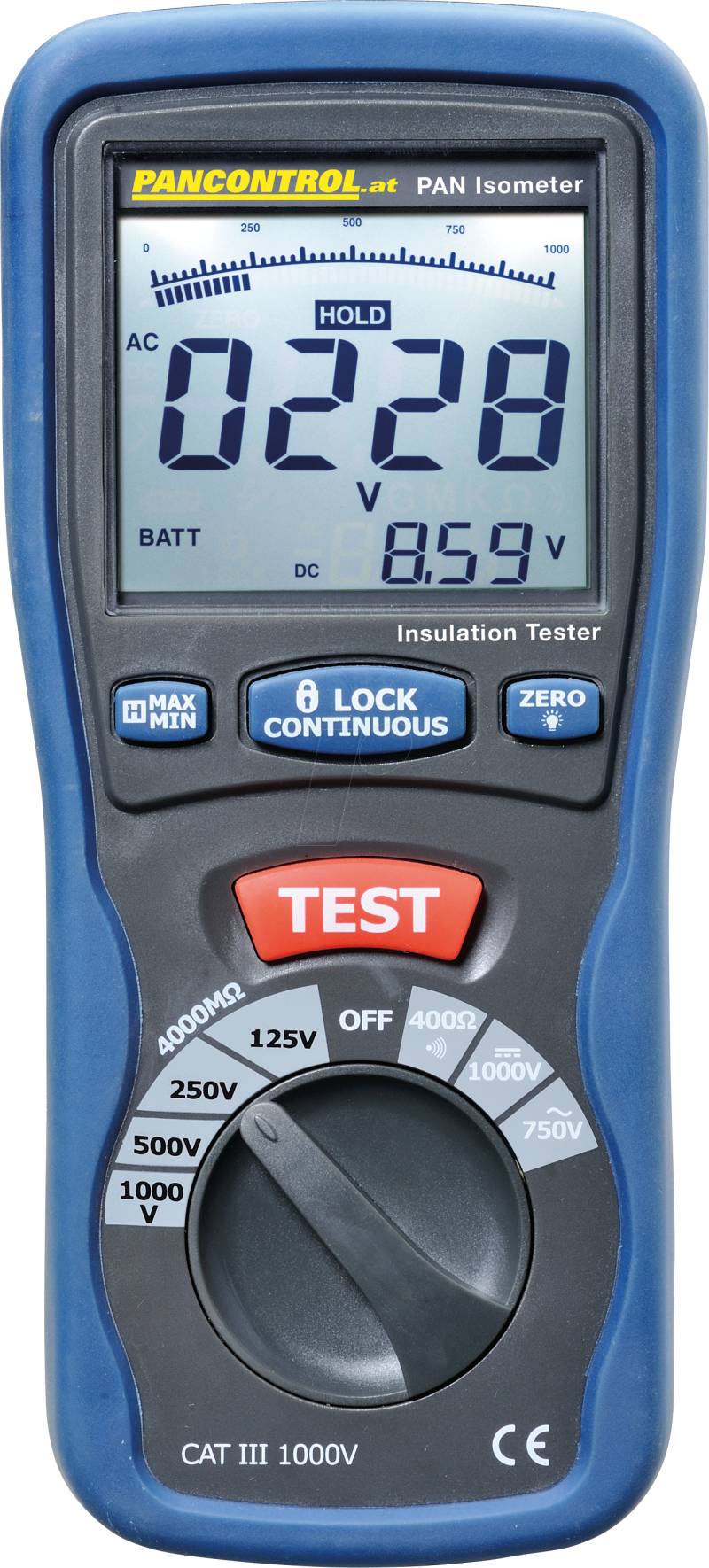 PAN ISOMETER - Isolations-Multimeter, 4 MO - 4000 MO, 1000 V von PANCONTROL