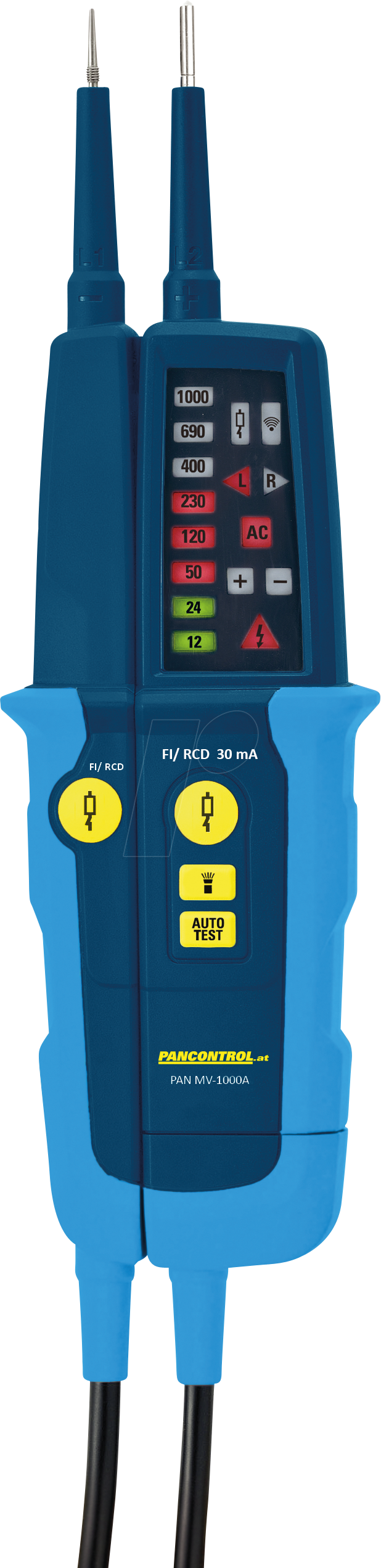 PAN MV-1000A - Spannungs-, Durchgangsprüfer, 1000 V, AC/DC von PANCONTROL