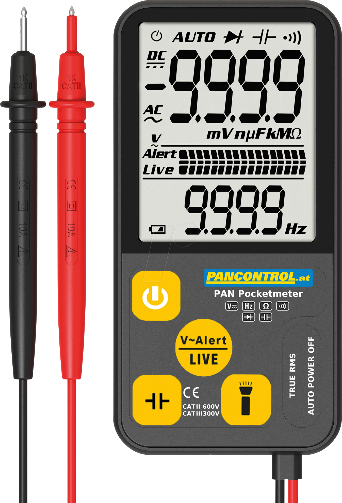 PAN POCKETMETER - Multimeter, digital, 300 V, TRMS von PANCONTROL