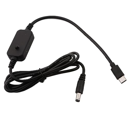 PANHDK Flexibles USB-C-Typ-C auf 5,5 x 2,1 mm, verstellbar, 5 V, 9 V, 12 V, 15 V, 20 V, PD-Netzkabel für Laptop, LCD-Monitore, Auto-DVR-Lüfter, 115 cm PANHDK Flexibles USB-C-Typ-C auf 5,5 x 2,1 mm, verstellbar, 5 V, 9 V, 12 V, 15 V, 20 V, PD-Netzkabel für Laptop, LCD-Monitore, Auto-DVR-Lüfter, 115 cm von PANHDK
