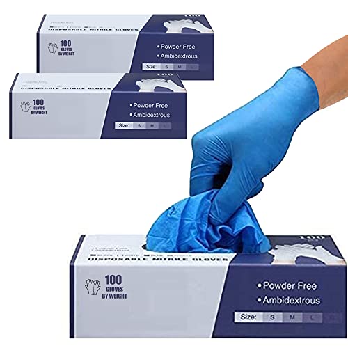PANKTI Surgicals Nitril-handschuhe, puderfrei, Lebensmittelqualität, Einweg-Handschuhe, Blau von PANKTI