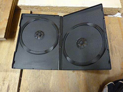Doppel DVD Hülle, Schwarz, Seite an Seite - 14mm Dorn (10) von PANMER
