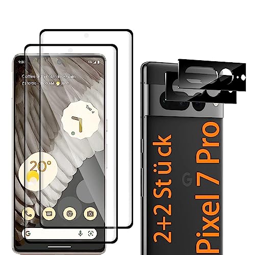 PANOMO P05 2+2 Stück Schutzfolie für Panzerglas Google Pixel 7 Pro mit 2 Stück Glas Schutzfolie + 2 Stück Glas Kamera Schutzfolie [9H Härte][HD Klare][Anti-Kratzen][Anti-Öl] von PANOMO