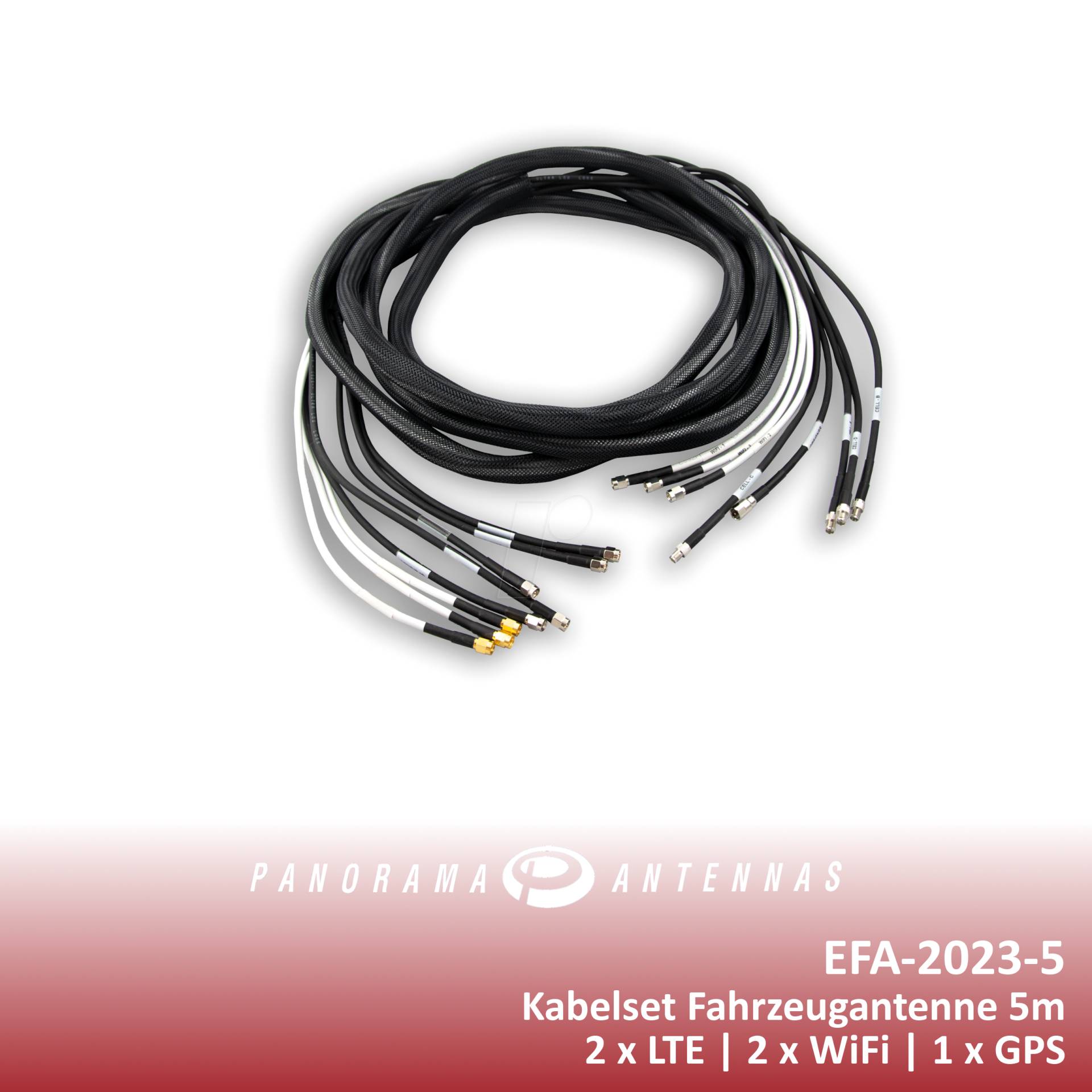 PAA EFA-2023-5 - Kabelset-Fahrzeugantennen 2x LTE + 6x WIFI +1x GPS, 5 m PAA EFA-2023-5 - Kabelset-Fahrzeugantennen 2x LTE + 6x WIFI +1x GPS, 5 m von PANORAMA ANTENNAS