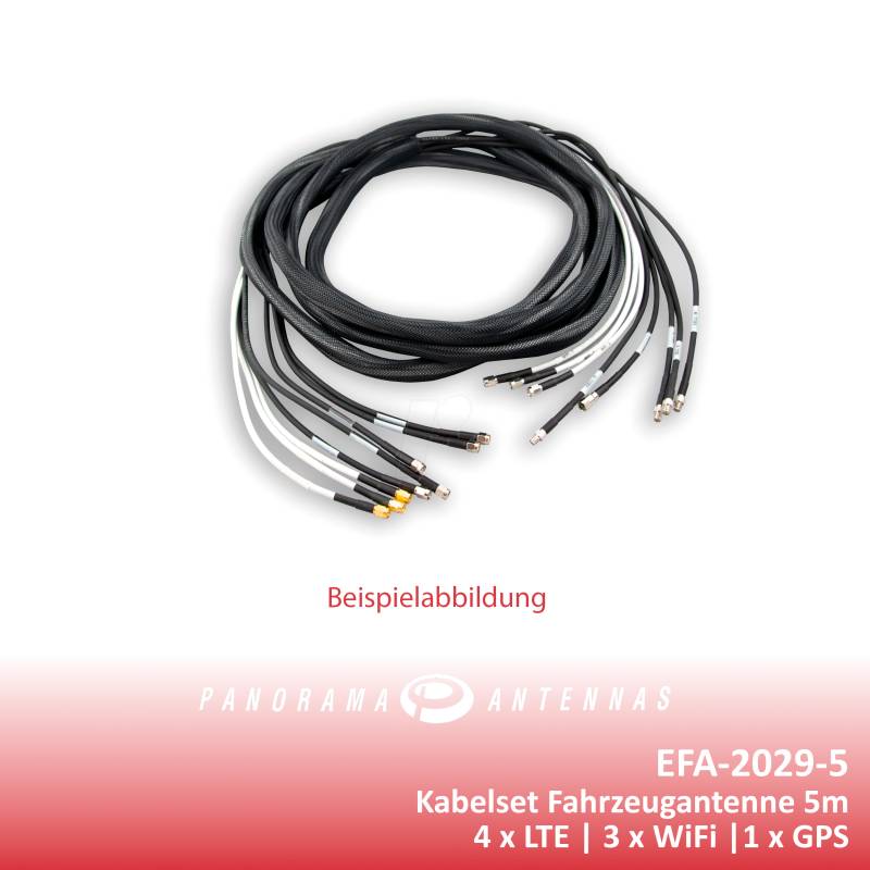 PAA EFA-2029-5 - Kabelset-Fahrzeugantennen 2x LTE + 3x WIFI + 1x GPS, 5 m von PANORAMA ANTENNAS