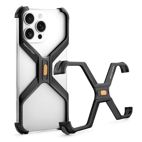 PANPHEN X Hülle für iPhone 16 Pro 6,3 Zoll, Wärmeableitung, Metall-Stoßdämpfer, randlos, rahmenlos, schlank, stoßfest, schützende Metall-Stoßfänger-Telefonhülle, Schwarz PANPHEN X Hülle für iPhone 16 Pro 6,3 Zoll, Wärmeableitung, Metall-Stoßdämpfer, randlos, rahmenlos, schlank, stoßfest, schützende Metall-Stoßfänger-Telefonhülle, Schwarz von PANPHEN