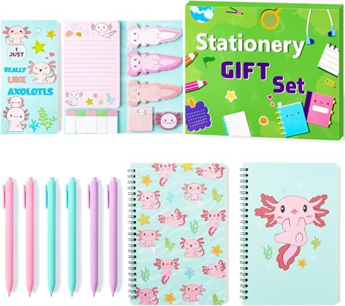 PANTIDE Niedlich Axolotl Klebrige Notizen A5 Notizbücher Stift Schreibwaren Satz für Kinder Karikatur Axolotl Notizblöcke Notizbuch mit Spirale Kugelschreiber Schule Belohnung Geburtstag Geschenk Box PANTIDE Niedlich Axolotl Klebrige Notizen A5 Notizbücher Stift Schreibwaren Satz für Kinder Karikatur Axolotl Notizblöcke Notizbuch mit Spirale Kugelschreiber Schule Belohnung Geburtstag Geschenk Box von PANTIDE