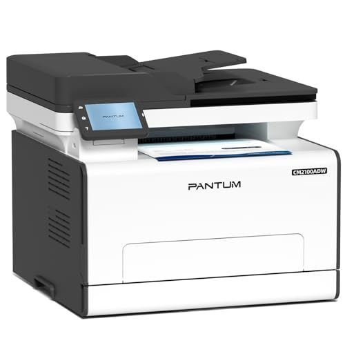 PANTUM CM2100ADW Farblaserdrucker Multifunktionsgerät, Drucker Scanner Kopierer 3in1 mit ADF, WLAN, Ethernet, USB, Automatischer Duplexdruck, 20ppm (Upgrade-Version) von PANTUM