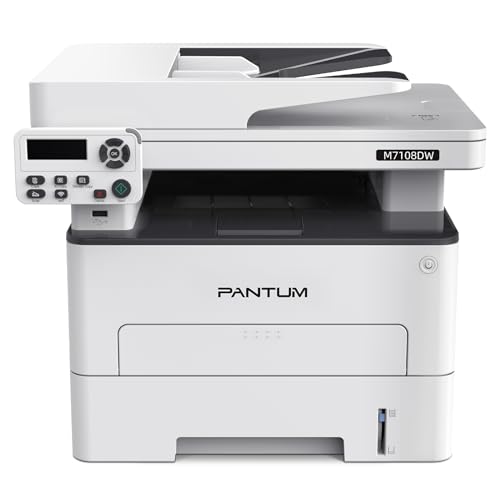 PANTUM M7108DW Laserdrucker Drucken/Kopieren/Scannen Multifunktion 3in1, Schwarz-Weiß, automatischer Duplexdruck, WiFi/USB/Ethernet，33ppm von PANTUM