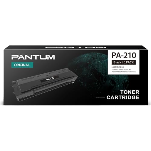 PANTUM PA-210 Original Toner Schwarz Laser P2502W, P2500W, M6500NW, M6500W,M6558NW, Black 1.600 Seiten von PANTUM