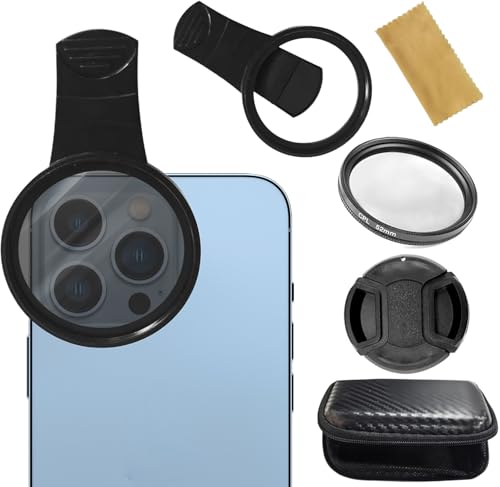 52 mm Universal-CPL-Filter Polfilter Aufsteckbarer Handy Filteruniverseller Handy-Objektivfilter CPL Filter Kit mit Objektivclip und Reißverschlussetui 52 mm Universal-CPL-Filter Polfilter Aufsteckbarer Handy Filteruniverseller Handy-Objektivfilter CPL Filter Kit mit Objektivclip und Reißverschlussetui von PANYI