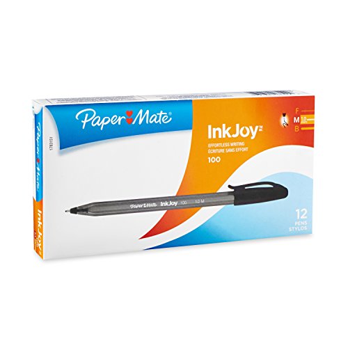 InkJoy 100 Stick Pen, 1.0 mm, Black Ink, Dozen von PAPER MATE