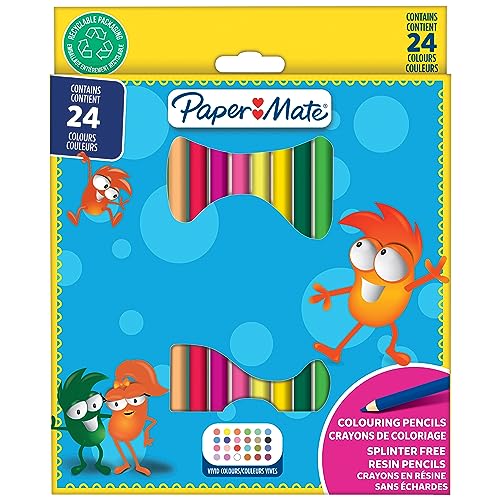 Paper Mate Buntstifte für Kinder | bereits angespitzt | farblich sortiert | 24 Stück Paper Mate Buntstifte für Kinder | bereits angespitzt | farblich sortiert | 24 Stück von Paper Mate